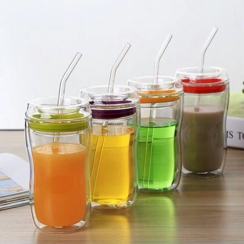 High Quality Food Glass Mason Jar Double Wall Glass Bottle