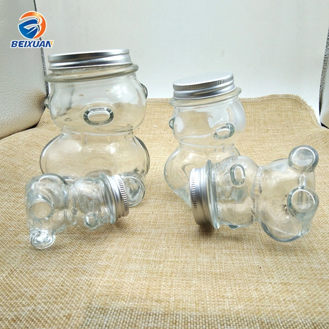 80ml Bear Shape Bottle Candy Jar Glass Bottle Glass Jar