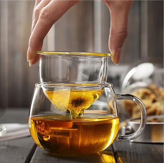 Glass Cup, Tea Mug, Heat Resistant Tea Cup with Handle and Cover