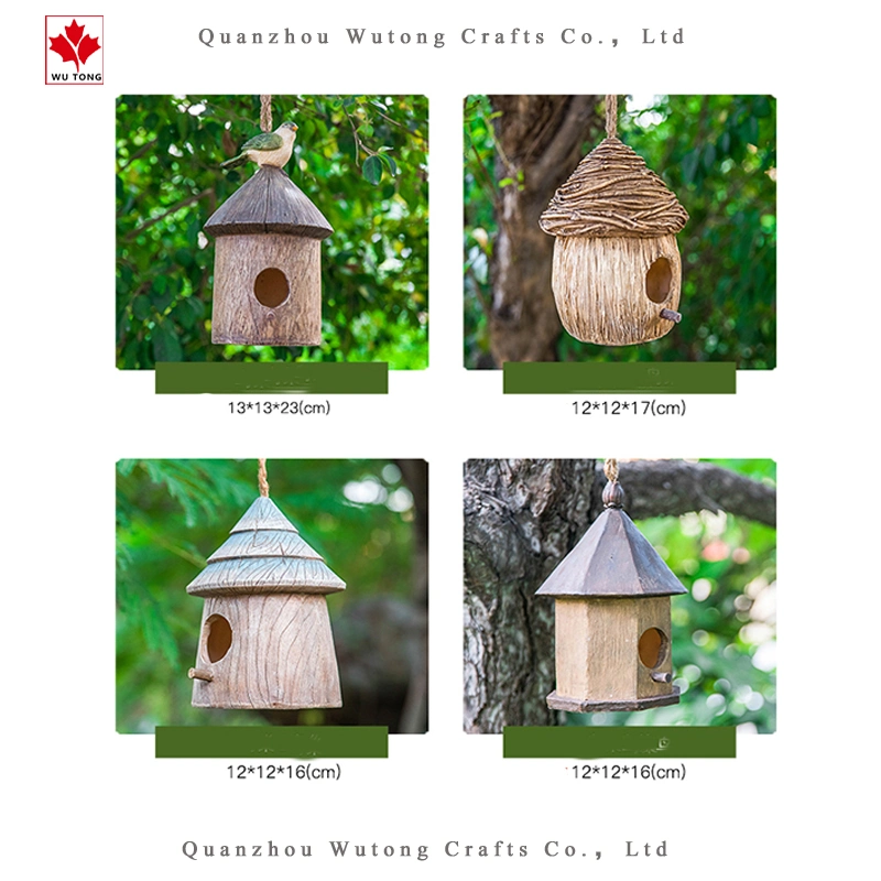 OEM Resin Crafts Garden Bird Hanging Nest Home Decor Gifts