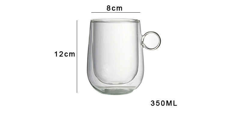 Glass Coffee Cup with Handle Glass Glass Coffee Cup 12oz Glass Tea Cup