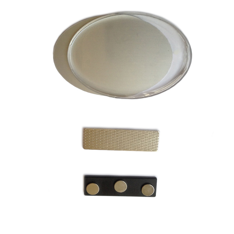 Blank Plastic Cover Magnetic Name Tag Badge with Magnet Backing