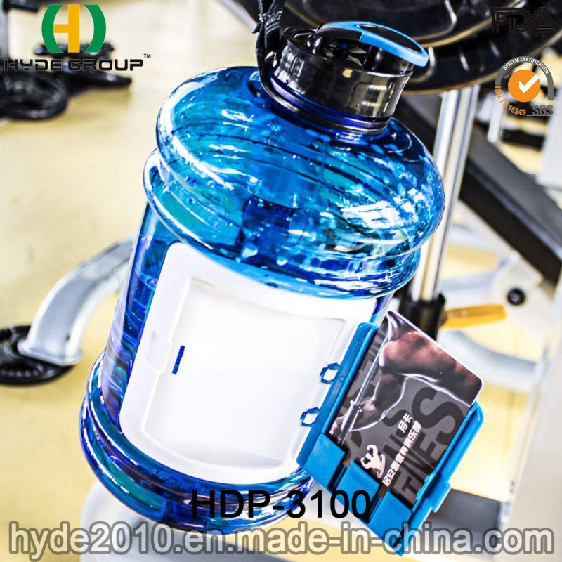 Fitness Gym 2200ml PETG Plastic Water Bottle with Storage (HDP-3100)