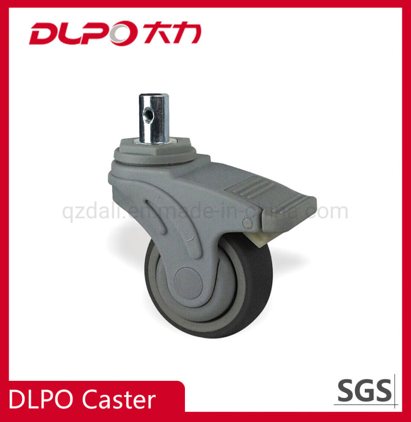 Dlpo Impact Resistance American Plate Lockable Wheel Castor with Double Brake