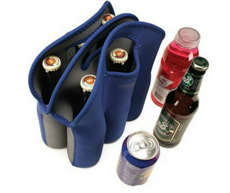 Custom Insulated Beer Neoprene Wine/Beer/Beverage Holder with Handle