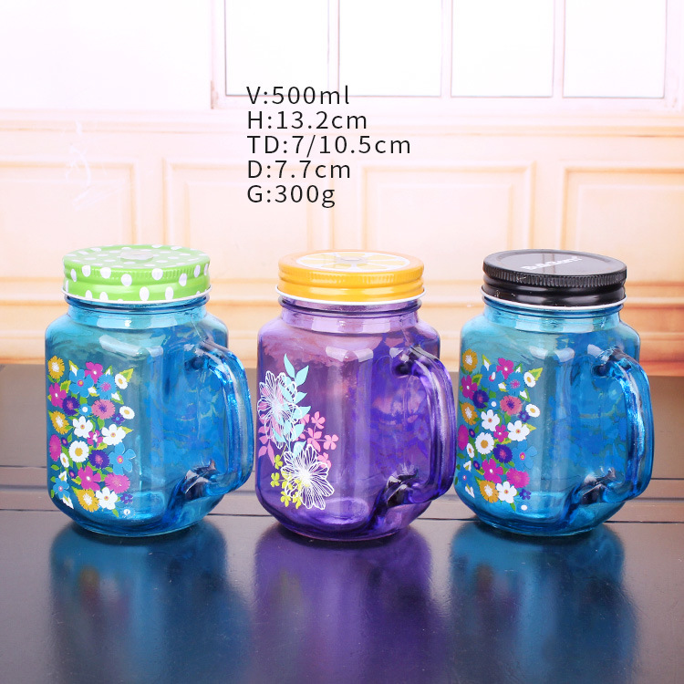 500ml Glass Juice Bottle with Lid