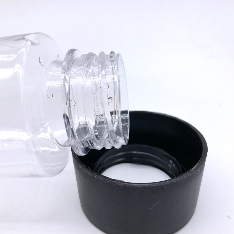 Cheaper Plastic Water Bottle 400ml Plastic Pet Beverage Voss Bottle with Black Cap for Juice