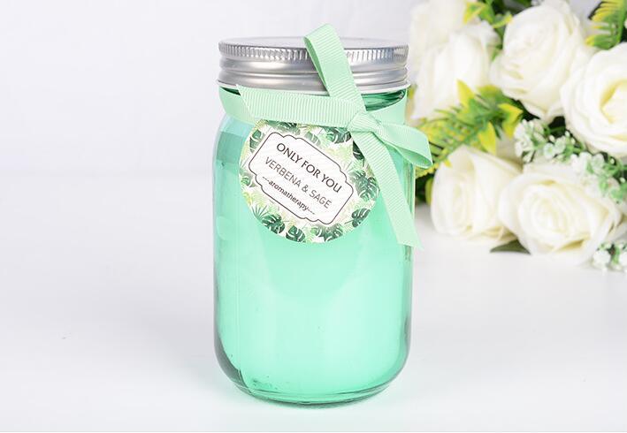 Cheap Glass Mason Jar with Metal Lids for Candle