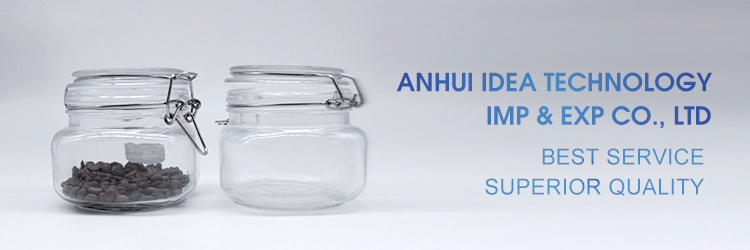 Airtight Glass Jars Food Container / Glass Jar with Sealing Top Lid