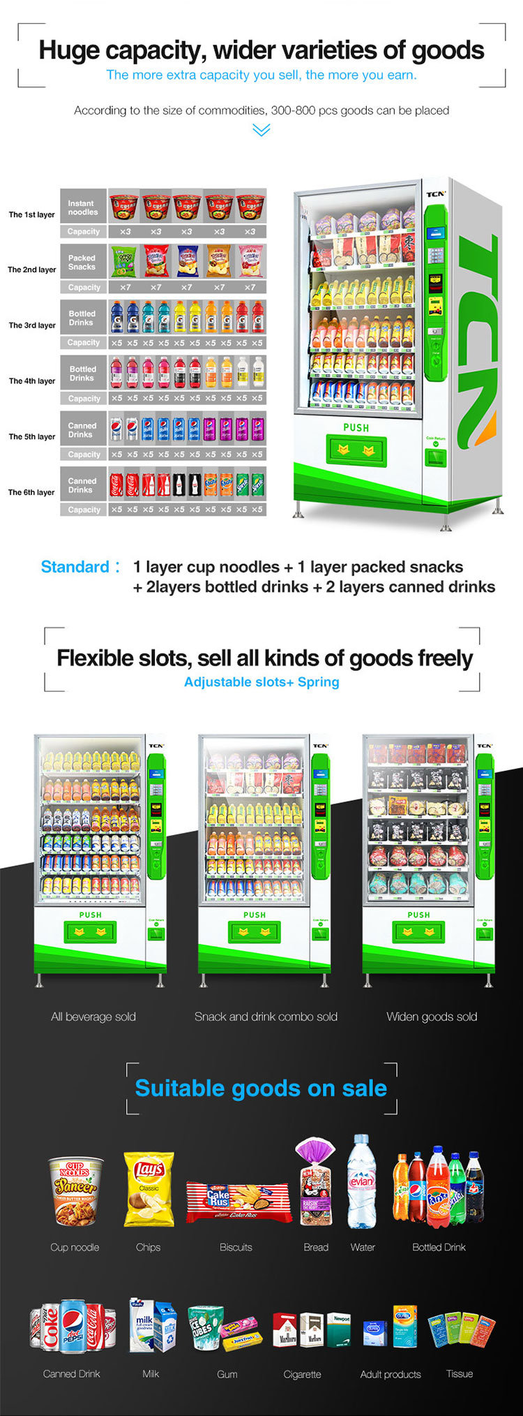 Glass Bottle Vending Machines for Drinks