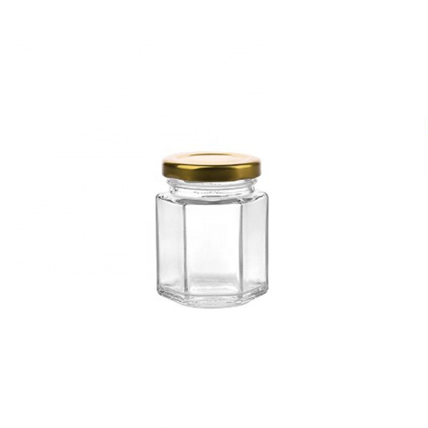 100ml Hexagon 3oz Empty Jam Food Storage Honey Glass Jar Glass Container