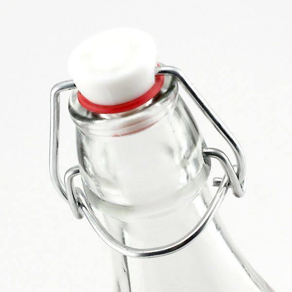 1000ml Officina1825 Glass Swing Top Juice Bottle with Logo Surface.