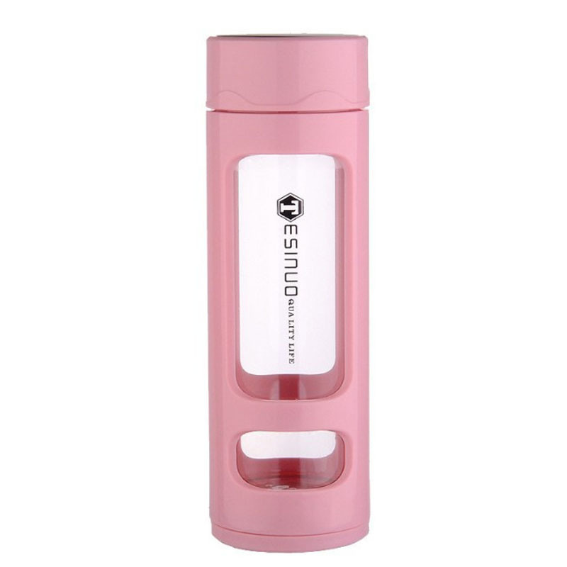 500ml Borosilicate Glass Water Bottle with Plastic Sleeve (CC-109)