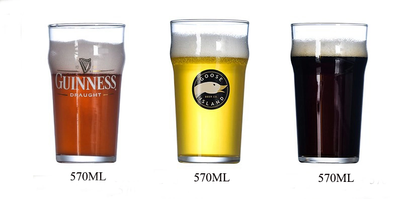 Customized Beer Glass Cup British Pilsner Beer Glass Pint Glass Printing Beer Cup