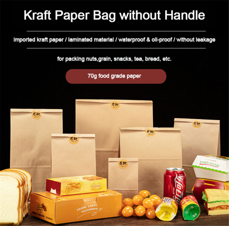 Customized Take Away Food Packaging Fast Food Paper Bag