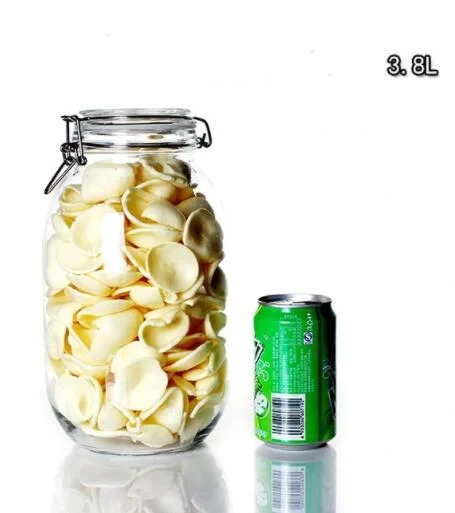 Glass Storage Jar/Bottle/Glassware/Honey / Preserving Jar/ Mason Jar with Clip/Clamp Hinged Lid