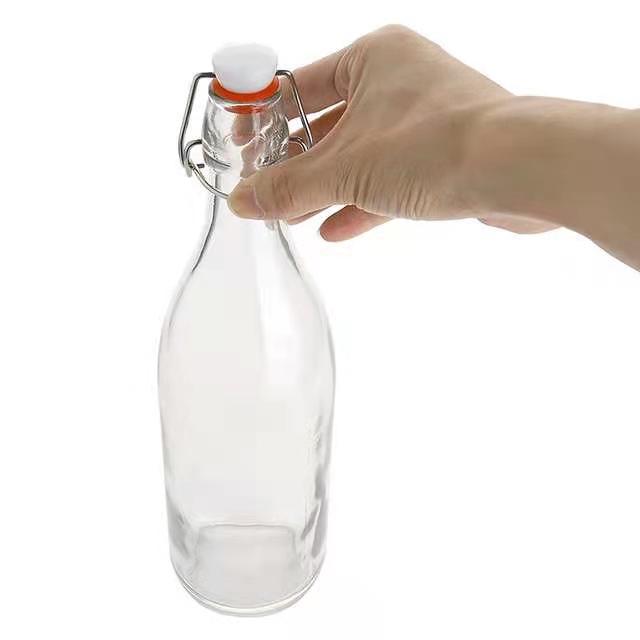 500ml Clear Glass Bottle Swing Top Beer Juice Beverage Bottle