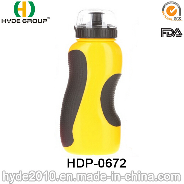 Squeeze Sport Water Bottle Squeezable Bike Water Bottle with Lid (HDP-0672)