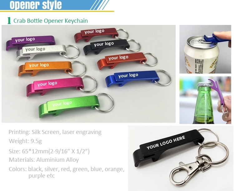 Key Chain Beer Bottle Opener Solid Aluminum Pocket Beer Bottle Opener