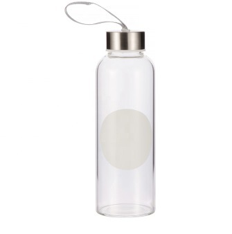 Promotion 14.3oz Partial Coated Glass Water Bottle for Sublimation