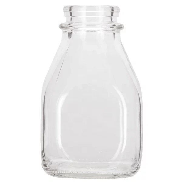 Milk Bottle Glass Customise 300 Ml Milk Glass Bottle with Lid