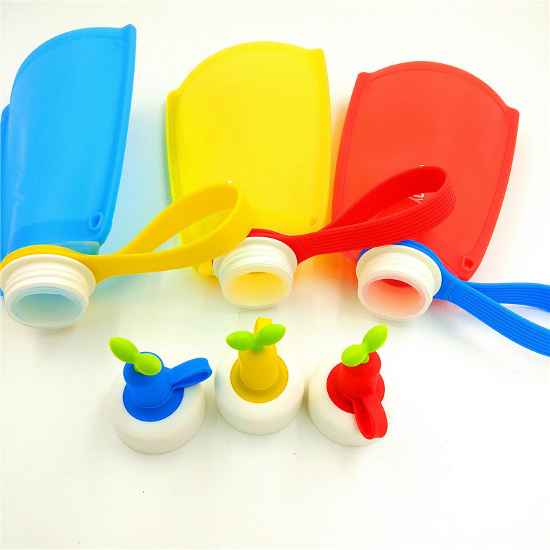 300ml Silicone Plastic Cup Water Bottle for Children