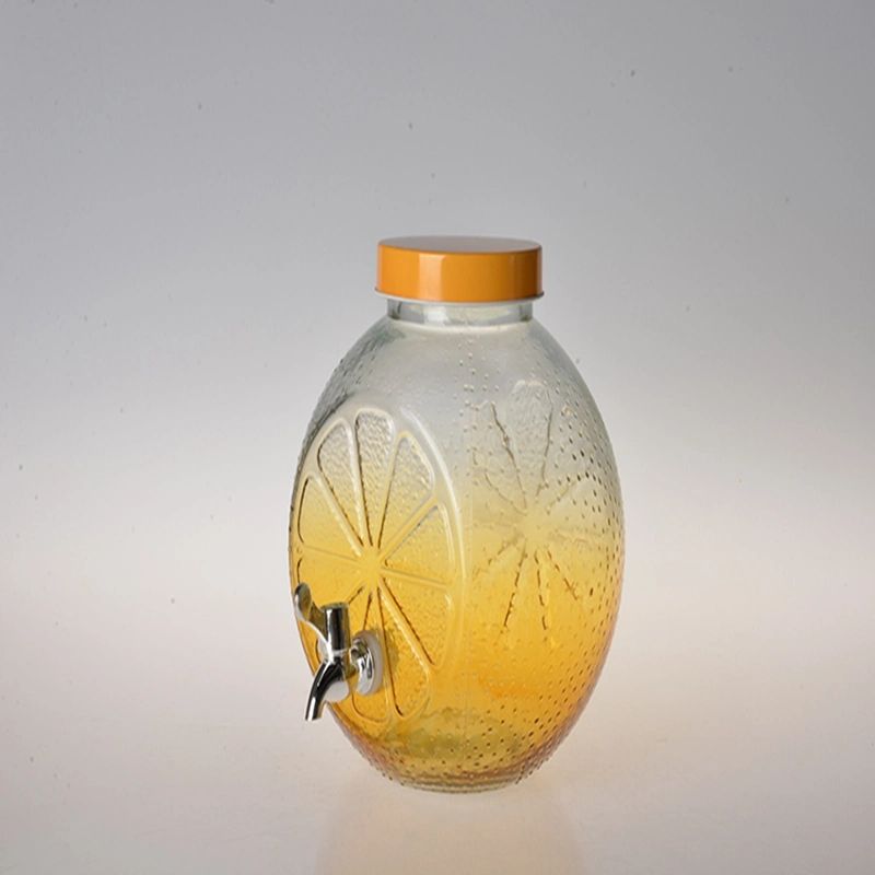Glass Beverage Drinking Jar Recycled Glass Mason Jar with Tap