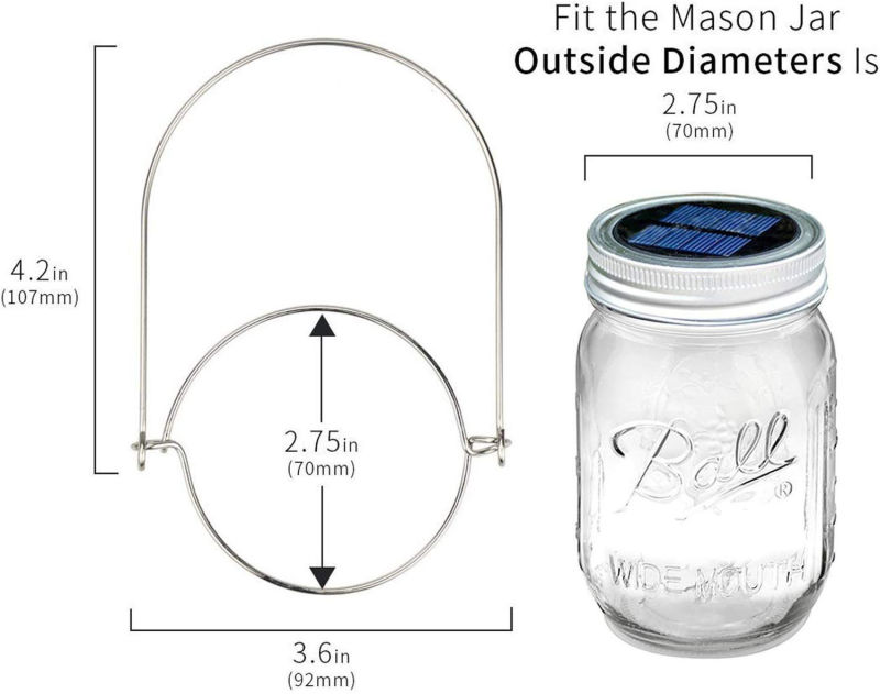 Solar-Powered Mason Jar Lids for Patio/Events/Accent Decorations