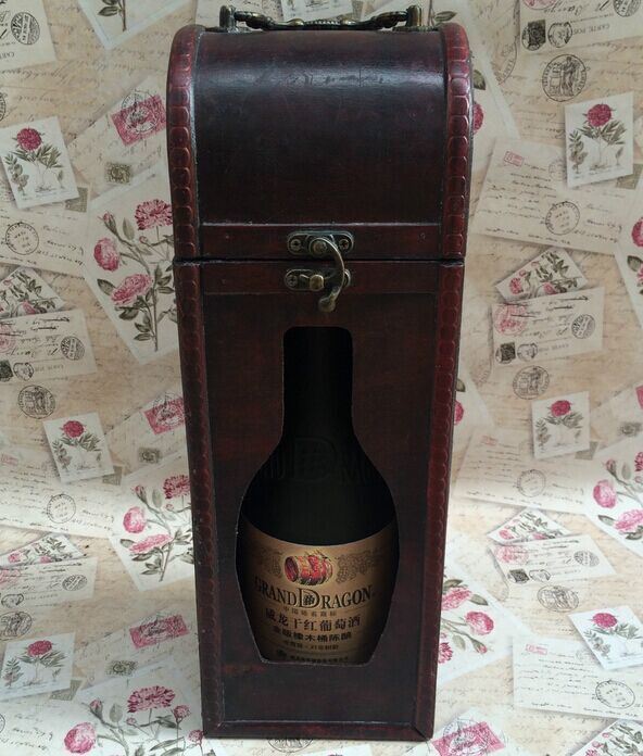 Custom Wooden Wine Box Single Wine Bottle Box