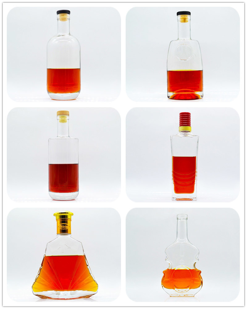 Wholesale Custom 500ml 700ml Glass Bottles for Whiskey and Gin