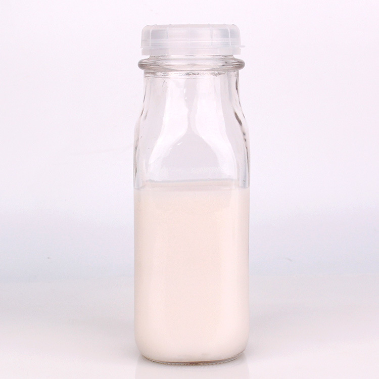 Clear Glass Milk Bottles with Plastic Cap