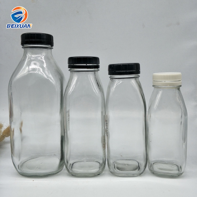 Wholesale 1000ml Square Glass Bottles for Milk/Beverage