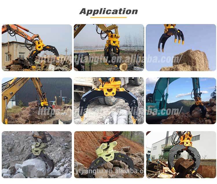 Excavator Grapple/Log Grapple/Wood Grapple for 0.8-35 Tons Excavator