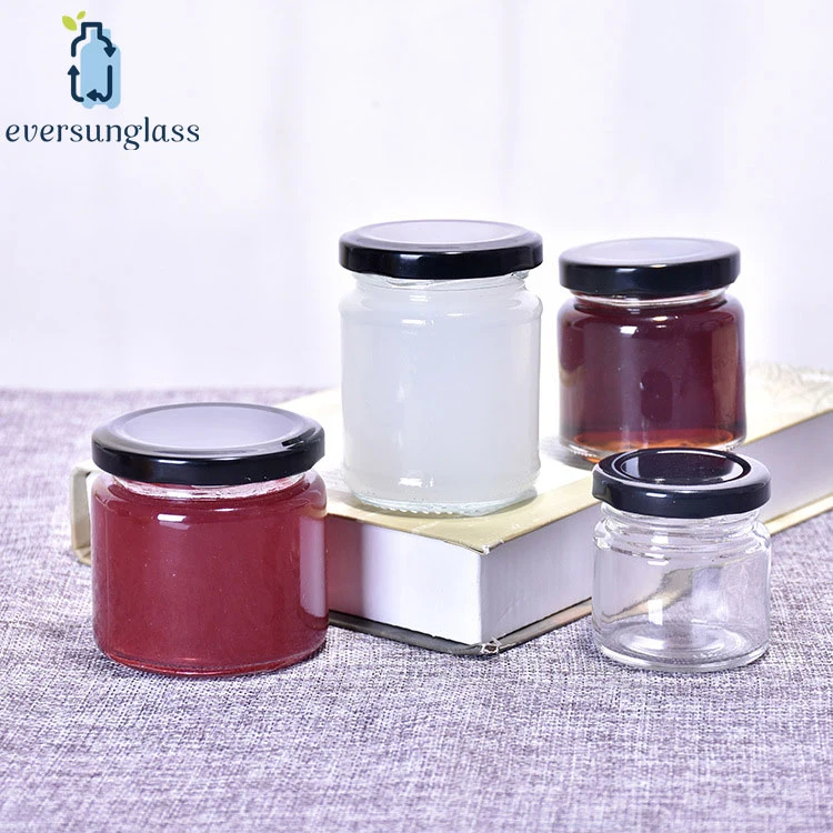 50ml240ml350ml Hermetic Glass Honey Jam Jar with Screw Cap