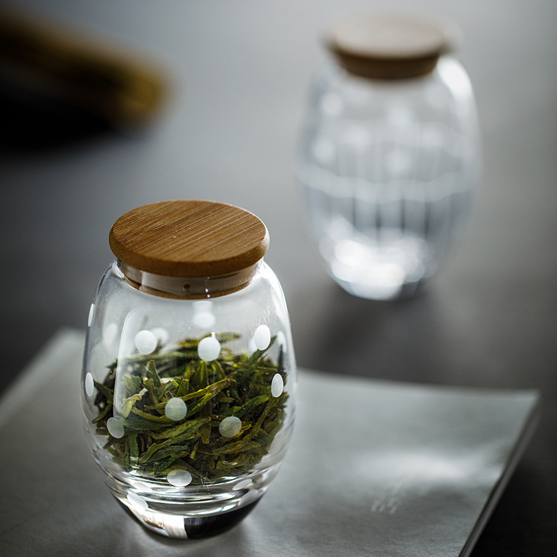 Mini Size High Borosilicate Glass Spice Jar with Bamboo Lid