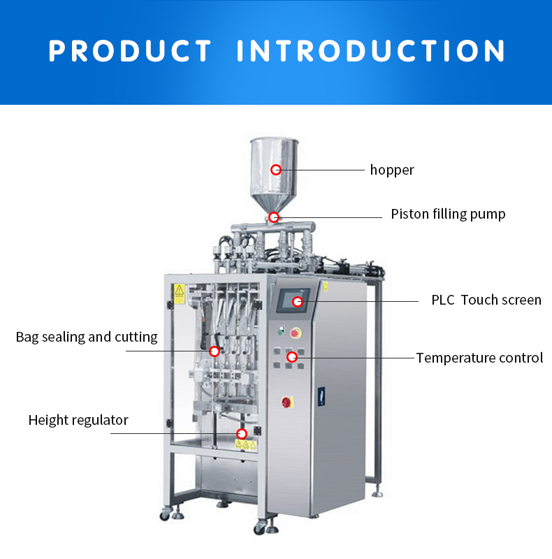 Multichannel Packaging Machine for Honey/Ketchup/Salad Dressing