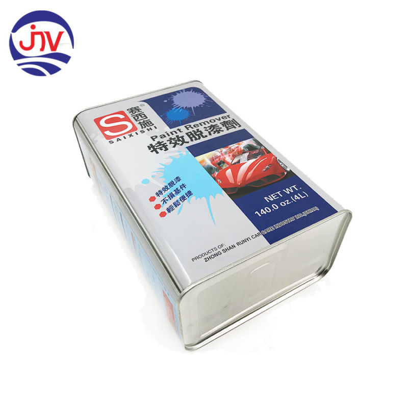 4L F-Style Square Engine Motor Oil Tin Cans