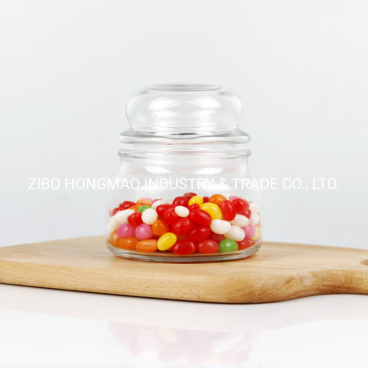 Small Custom Clear Glass Jar with Lid for Food Packaging