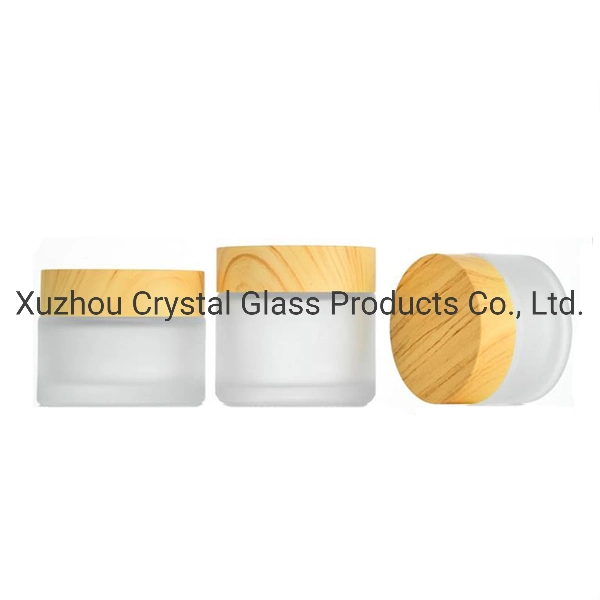 20g 30g 50g Amber Cosmetic Recycled Glass Jar with Plastic Lid
