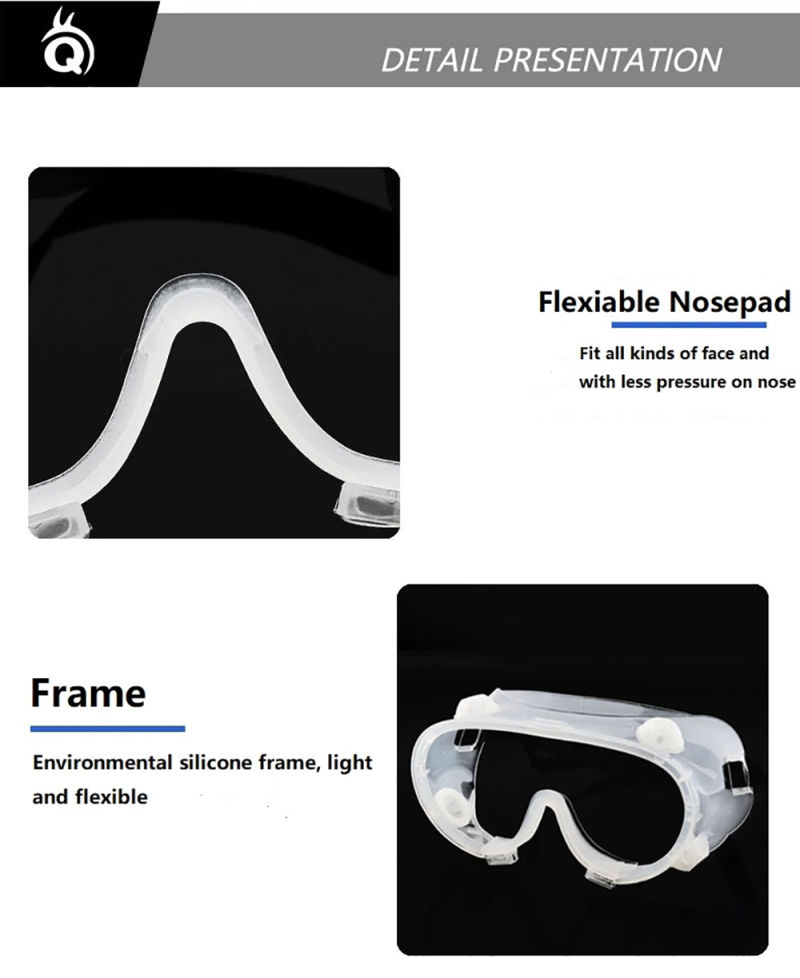 Safety Glasses Anti-Fog and Splash-Proof Glasses with Waterproof