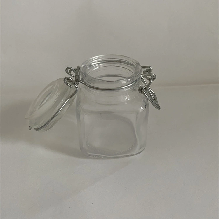100ml Airtight Glass Jam Jar/Pickle Jar with Stainless Steel Clip