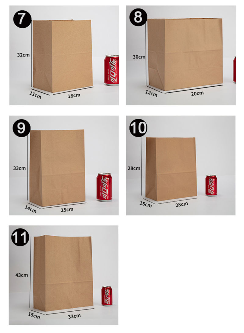 Customized Take Away Food Packaging Fast Food Paper Bag