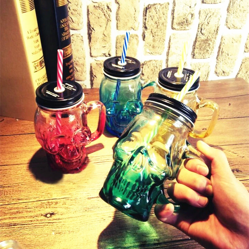 Creative Skull Glass Mugs Vodka Shot Cup Wine Glass Jar