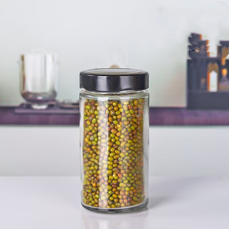 Round Glass Jar 6oz Straight Side Glass Jar with Lid