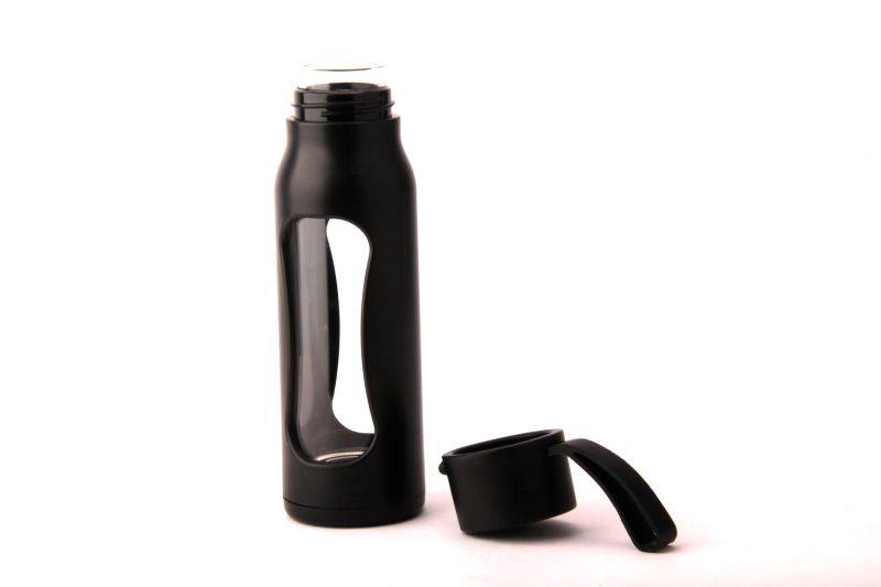 Portable Borosilicate Glass Bottle Detachable Glass Water Bottle Heat Resistant