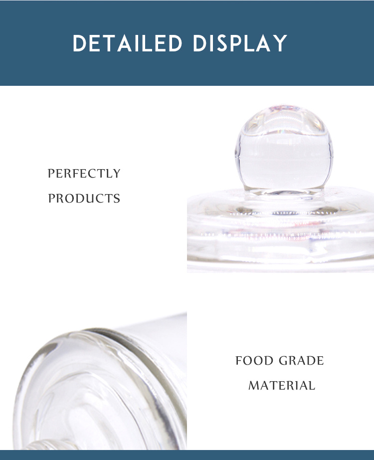 Clear Air Tight Glass Storage Jars for Food