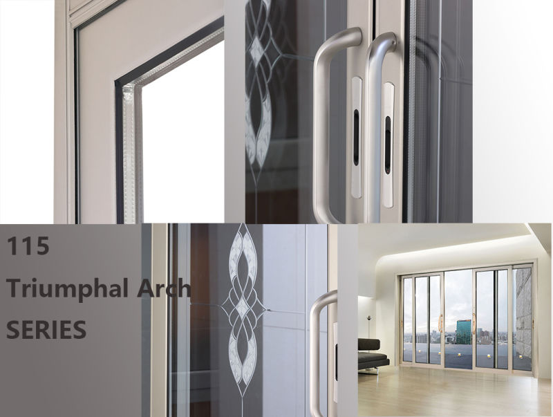 High-End Custom Sealed Aluminium Sliding Door for Terrace with Double Glass