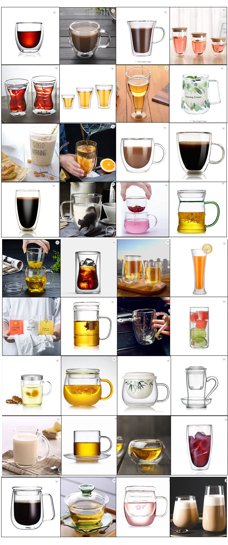 Heat Resistant Egg Glass Glassware Double Wall Glass Tea Cup