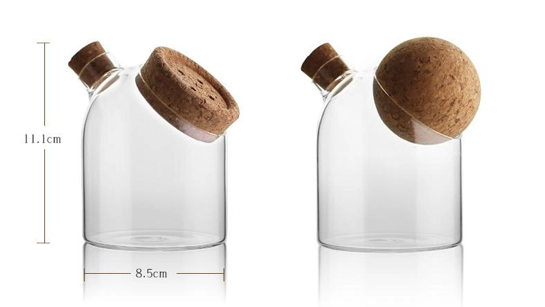 Glass Jar, Food Jar, Kitchenware Storage Can with Cork Lid Hermetic Seal