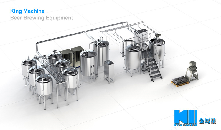 Beer Brewery with Glass Bottle Drink Filling Machine